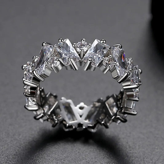 Ever Ace Luxury Eternity CZ Fashion Finger Rings For Women - RG091