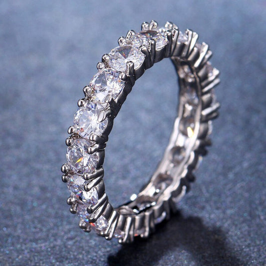 Ever Ace Classic Colorful Round Cut CZ Fashion Finger Rings For Women - RG077